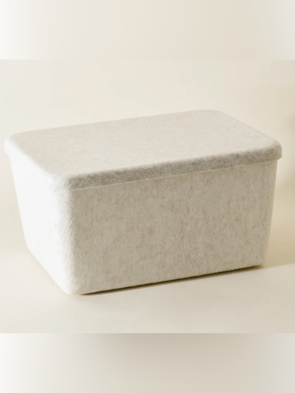 SortJoy The Sculpted Bin - Wide with Lid / Stone